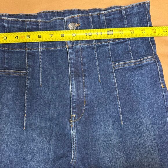 Free People We The Free Jayde Flare Jeans Super High Rise Stretch Denim Size 32 - Picture 5 of 10